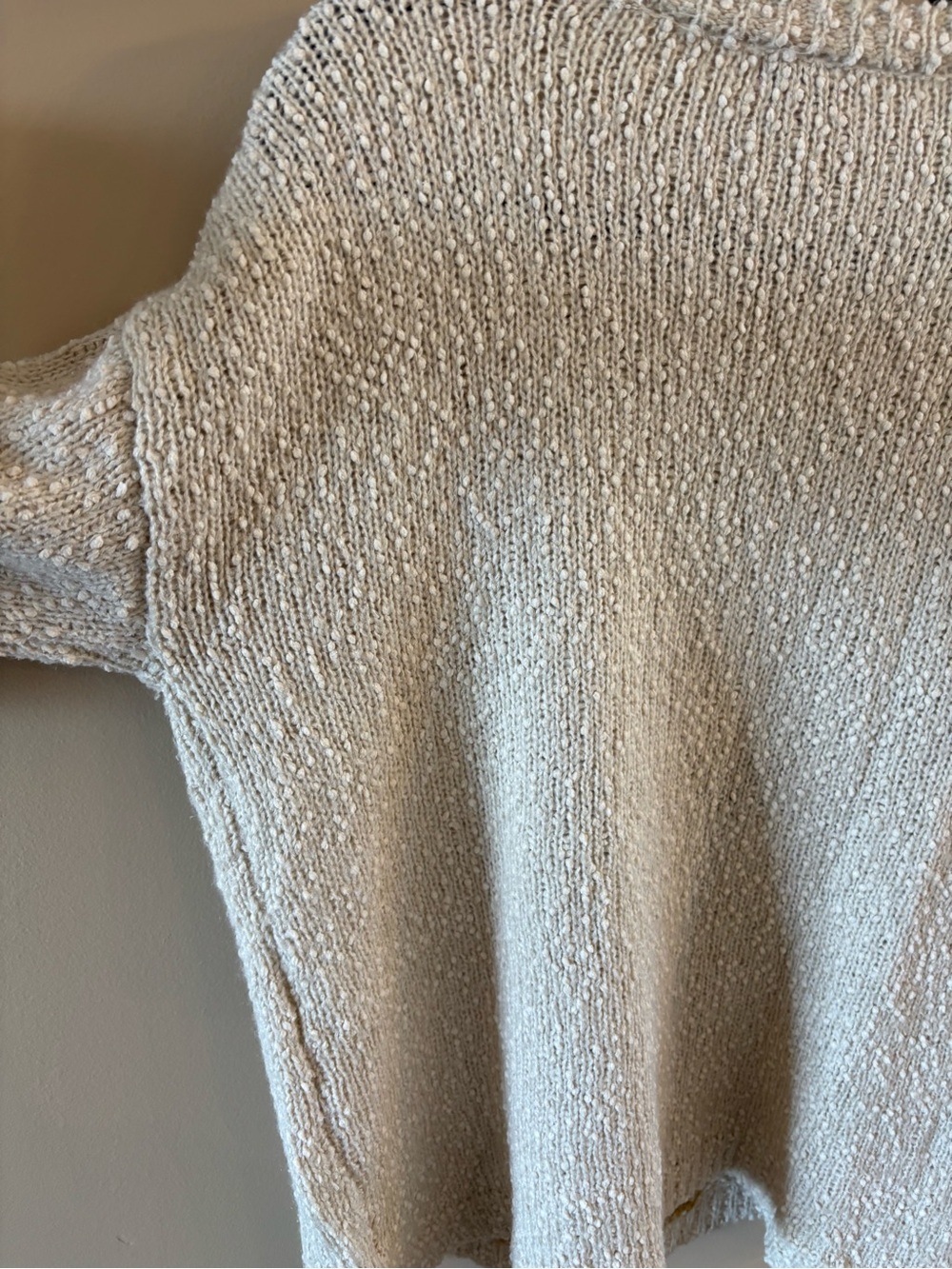 miami Cream Crewneck Sweater with Yellow Argyle Sleeves - Picture 6 of 7